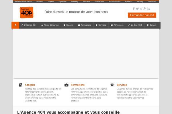 agence404.com site used Agence404