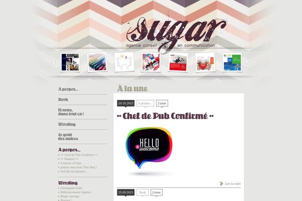 Sugar theme site design template sample