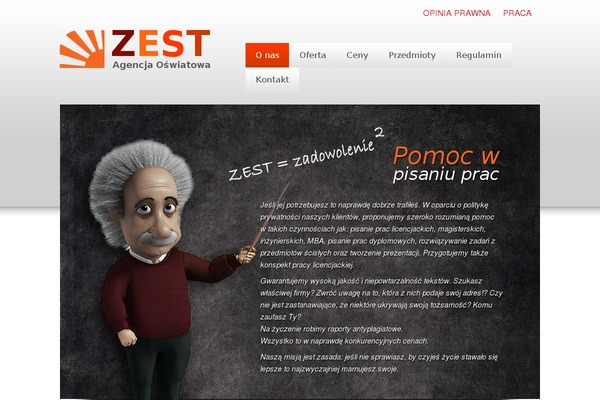 Zest theme site design template sample