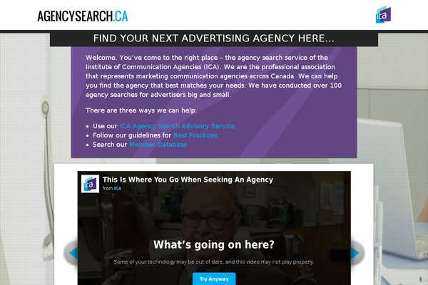 agencysearch.ca site used Agencysearch