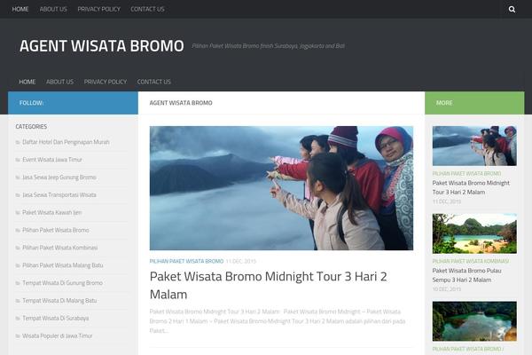 agentwisatabromo.com site used Hueman