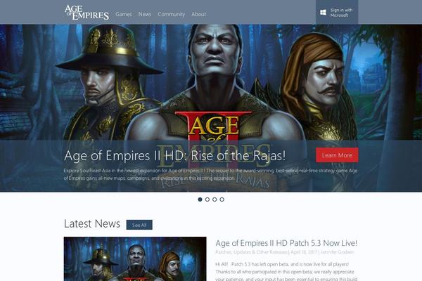 ageofempires.com site used Ageofempires