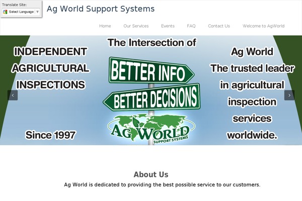 aginspections.com site used Starter