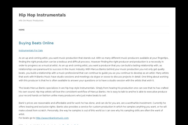 Twenty Twelve theme site design template sample