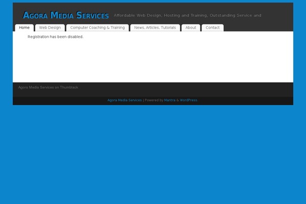 agoramediaservices.com site used Mantra