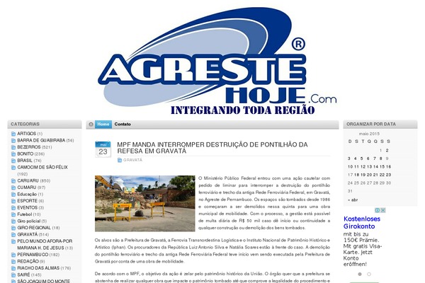 agrestehoje.com site used Deolhoemgravata