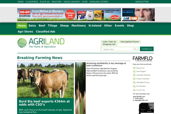 agriland.ie site used Agriland