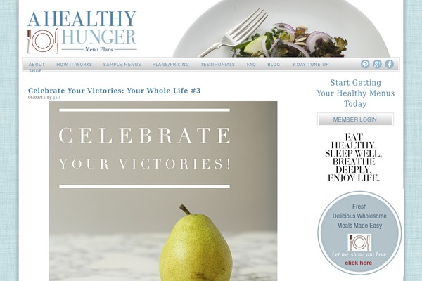 ahealthyhunger.com site used Ahh