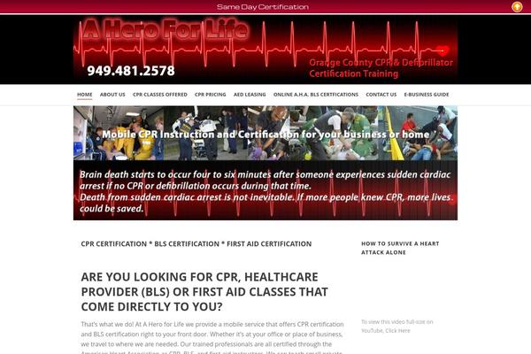 WordPress website example screenshot