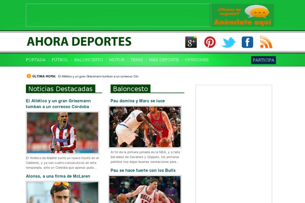 ahoradeportes.es site used Capitales