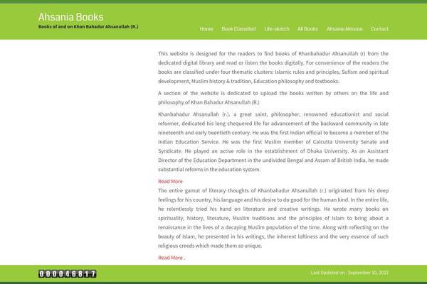 ahsania-books.info site used Unique-munk