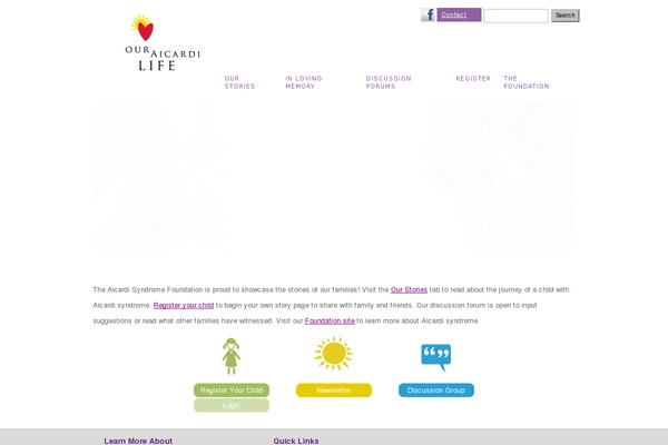 aicardisyndrome.org site used Aicardi-life