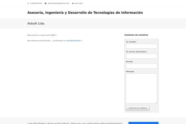 Total theme site design template sample