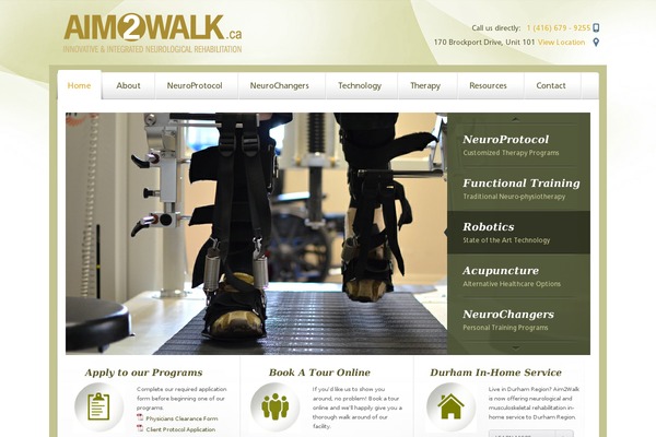 aim2walk.ca site used Neuro-changers
