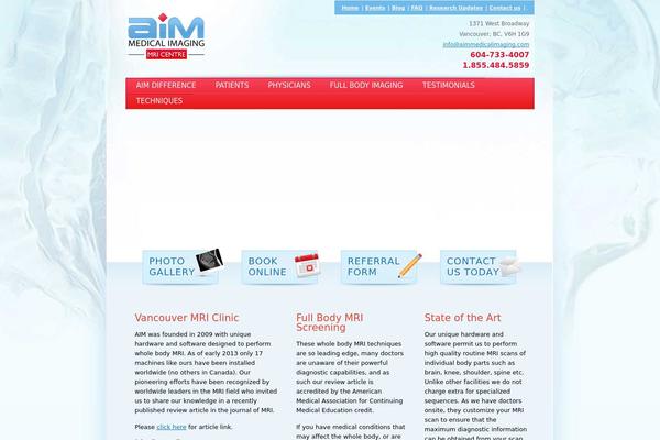 Aim theme site design template sample