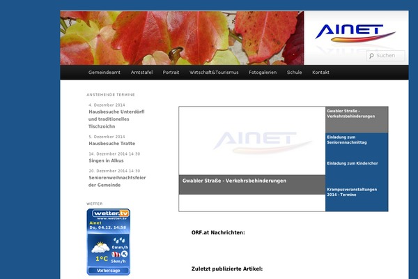 ainet.gv.at site used Ainettheme