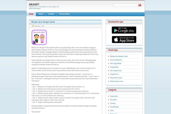 airasoft.com site used Blue