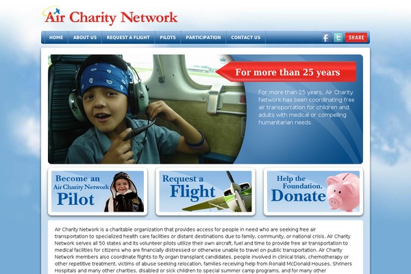 aircharitynetwork.org site used Angelflight