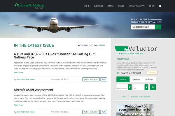 aircraftvaluenews.com site used Avn-theme