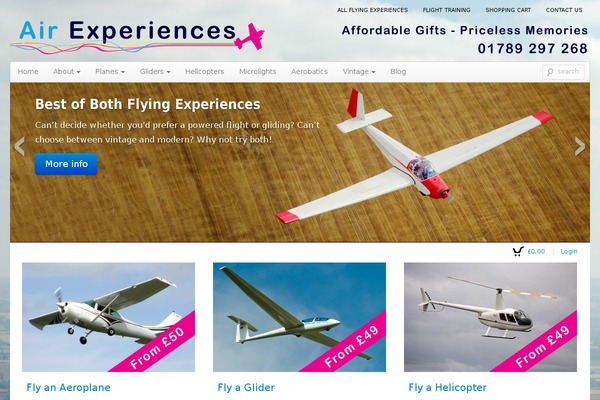 airexperiences.co.uk site used Boot Store