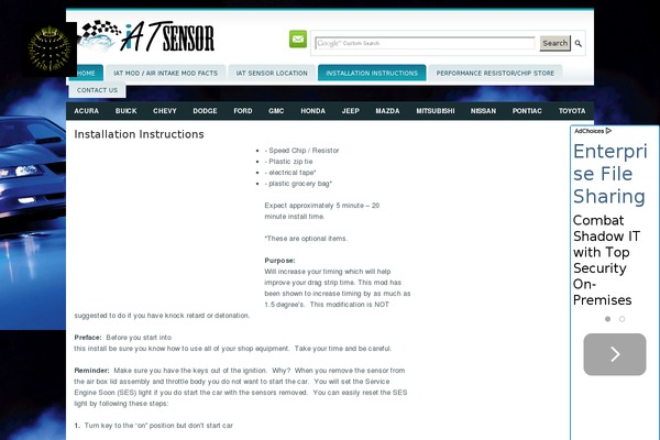 WordPress website example screenshot