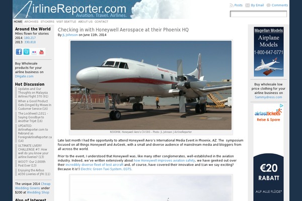 airlinereporter.com site used Airline-reporter