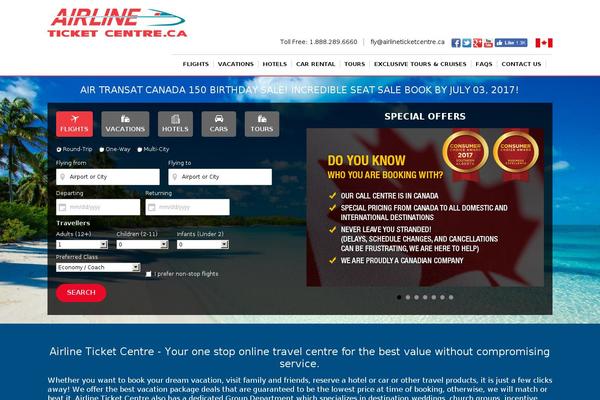 airlineticketcentre.ca site used Airlineticketcentre