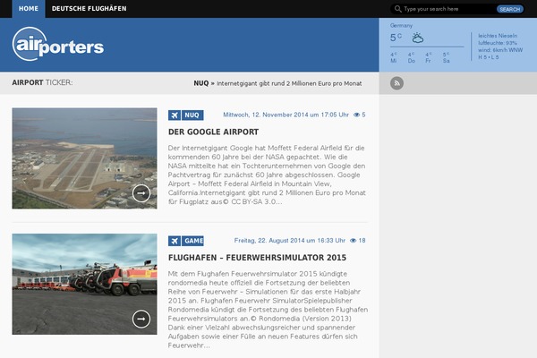 airporters.de site used Airporters