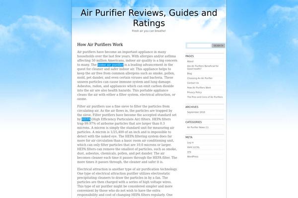 airpurifierreviews.com site used Blueclouds