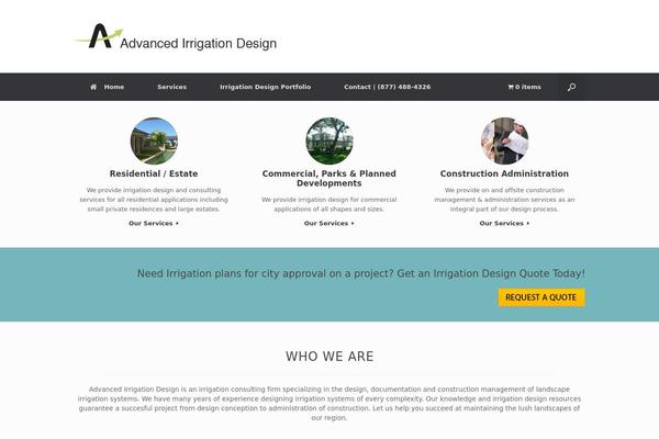 Vantage theme site design template sample