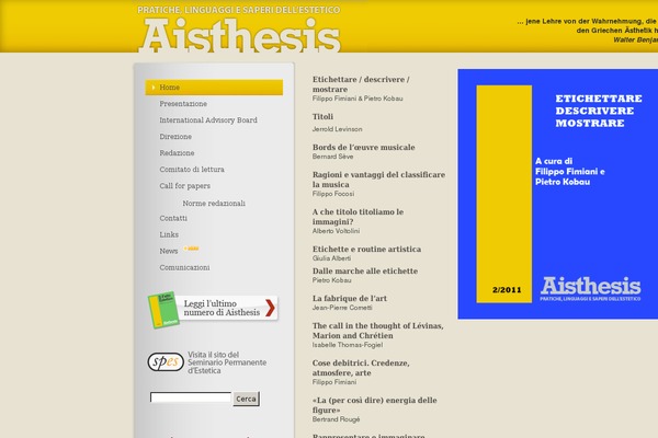 aisthesisonline.it site used Aisthesis