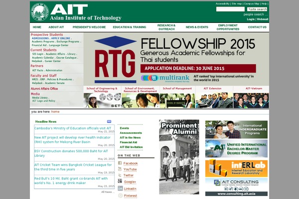 ait.ac.th site used Aitwp
