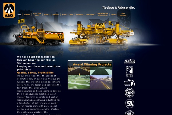 ajaxpaving.com site used Ajax-paving