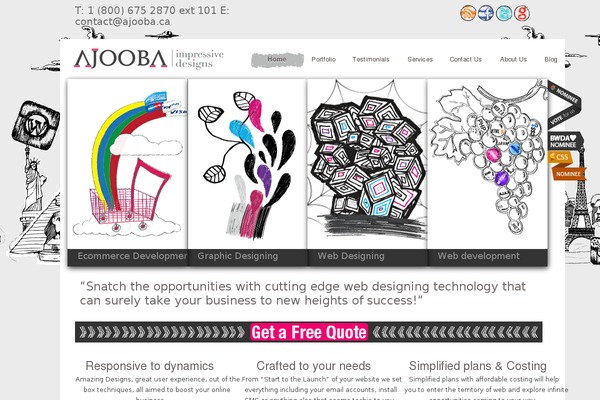 ajooba.ca site used Ajoobastudios