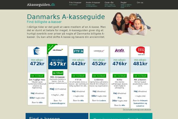 akasseguiden.dk site used Akasse-new-theme