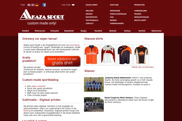 akazasport.nl site used Aka