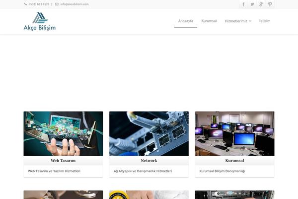 Envision theme site design template sample