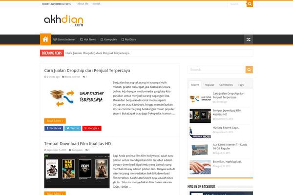 WordPress website example screenshot