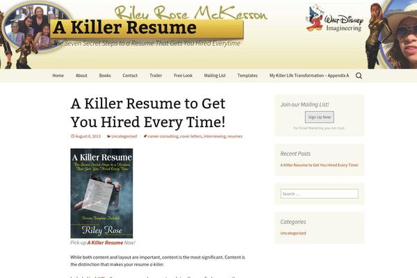 Twenty Thirteen theme site design template sample