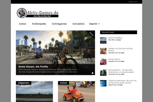 Gonzo theme site design template sample