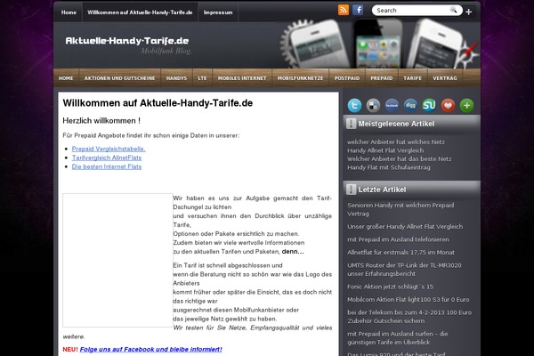 WordPress website example screenshot