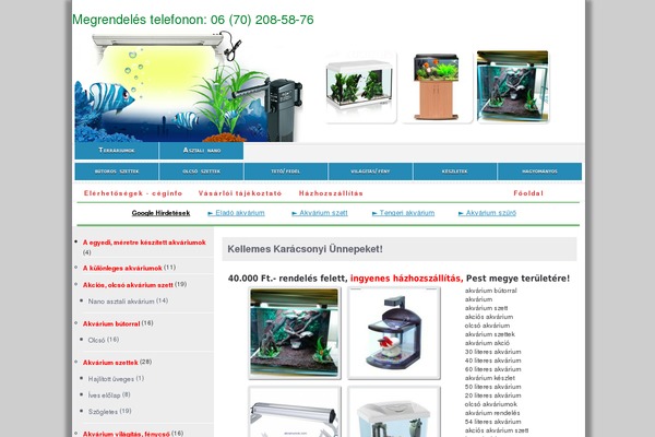 akvariumok.com site used Akvarium