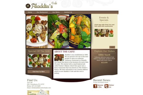 aladdinscafeorlando.com site used Aladdin