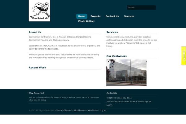 Venture theme site design template sample