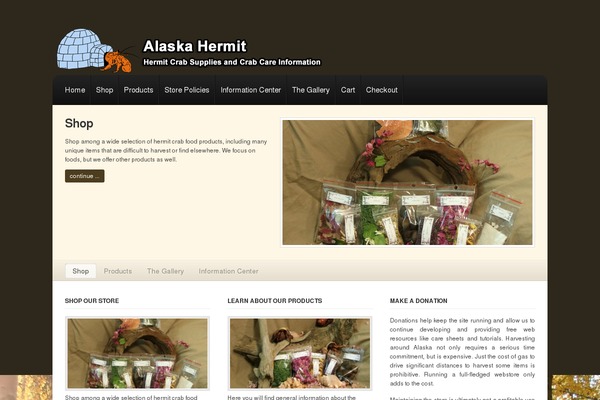 alaskahermit.com site used Wp-elegance