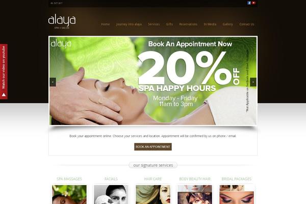 alaya.co.in site used Beauty Salon