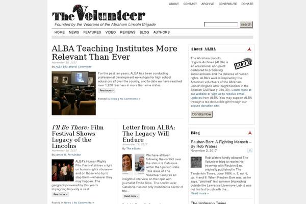 albavolunteer.org site used Volunteer