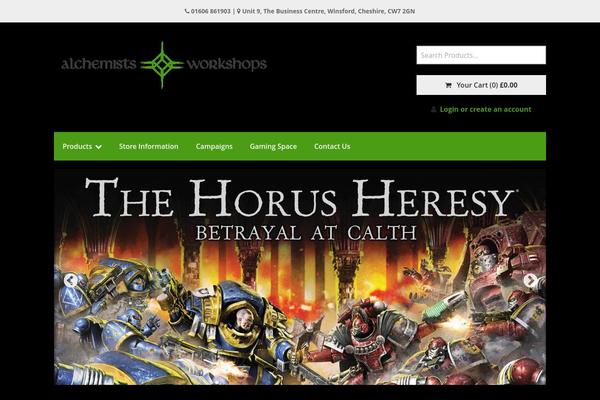 Alchemists website example screenshot