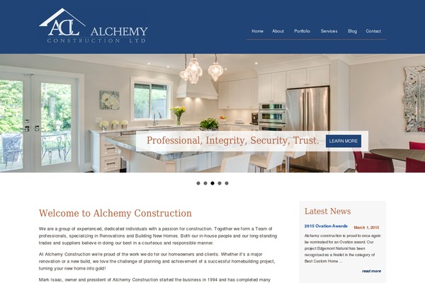 alchemyconstruction.ca site used Alchemyconstruction