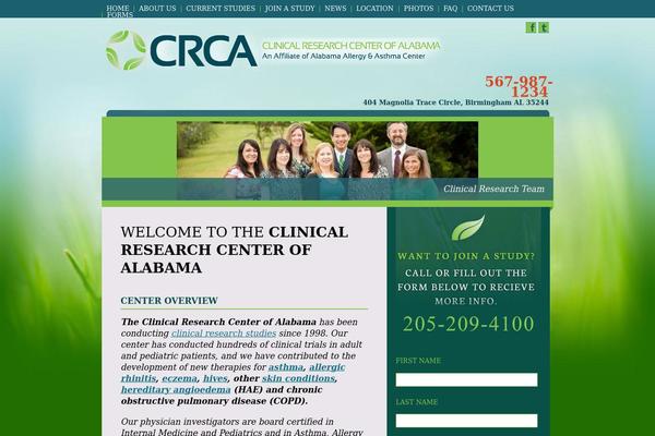 alclinicalresearch.com site used Crca-theme